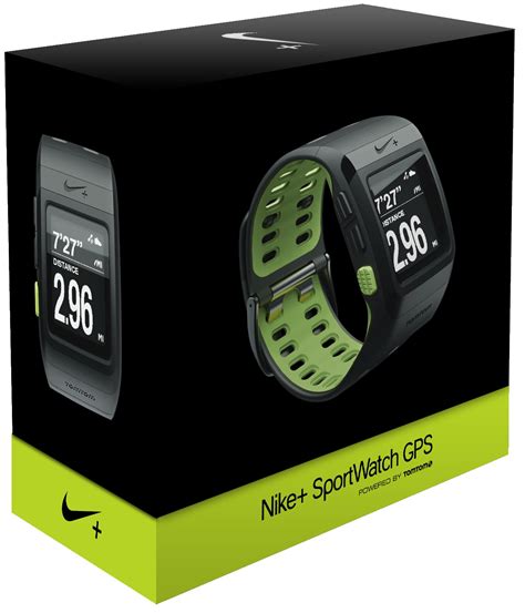 Nike+ SportWatch GPS Zwart/Volt + Nike+ sensor 